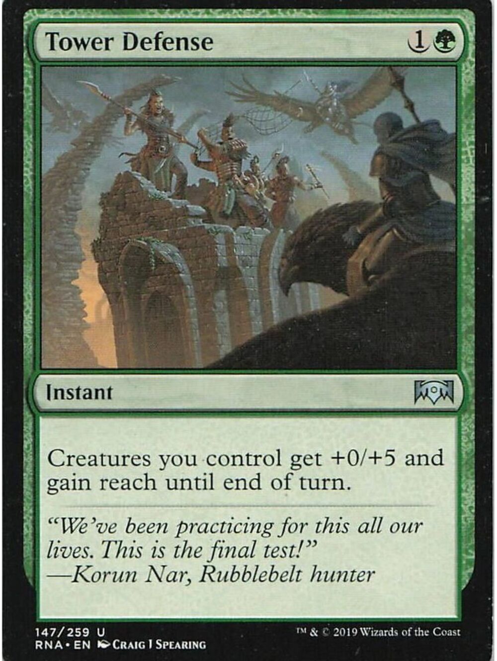 U Magic: The Gathering 2019 Tower Defense NM RNA